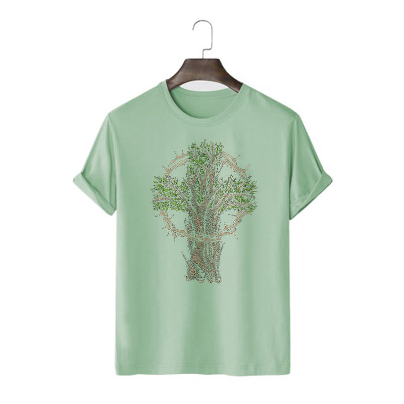 Christiandiscipleshop Modern Style Tree Of Life Short Sleeve Washed T-shirt