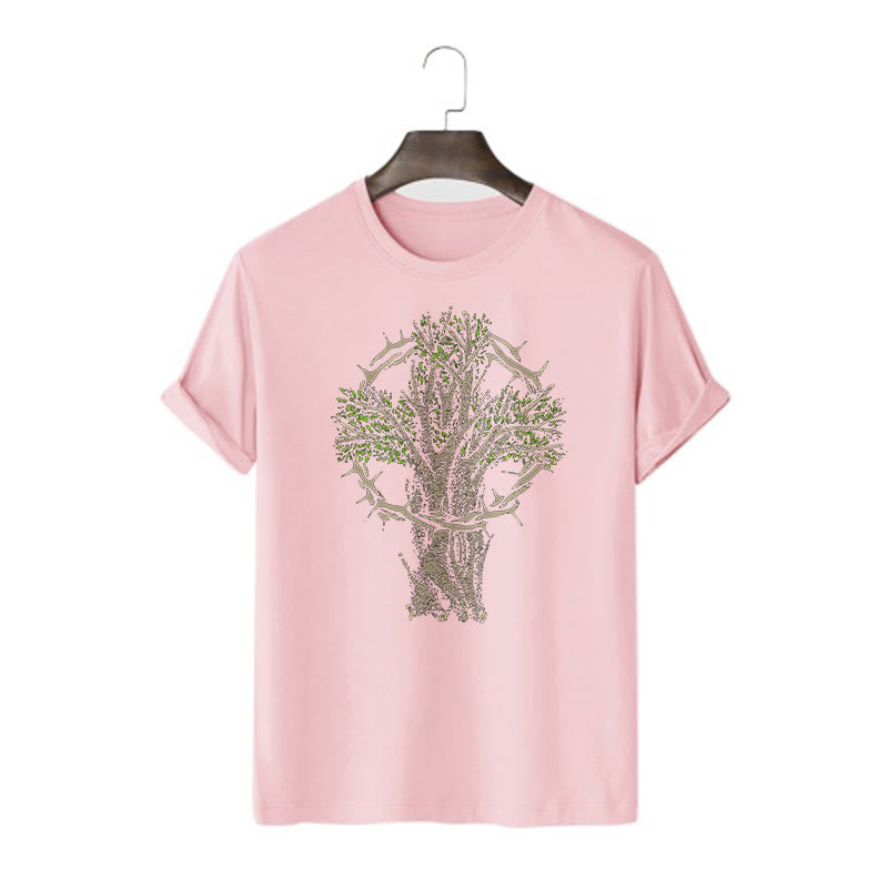 Christiandiscipleshop Modern Style Tree Of Life Short Sleeve Washed T-shirt