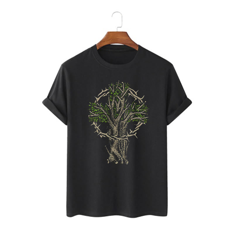 Christiandiscipleshop Modern Style Tree Of Life Short Sleeve Washed T-shirt