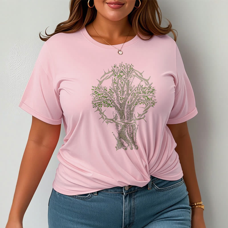 Christiandiscipleshop Modern Style Tree Of Life Short Sleeve Washed T-shirt