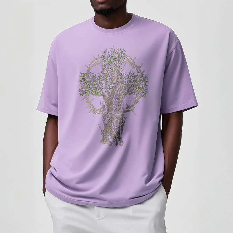 Christiandiscipleshop Modern Style Tree Of Life Short Sleeve Washed T-shirt