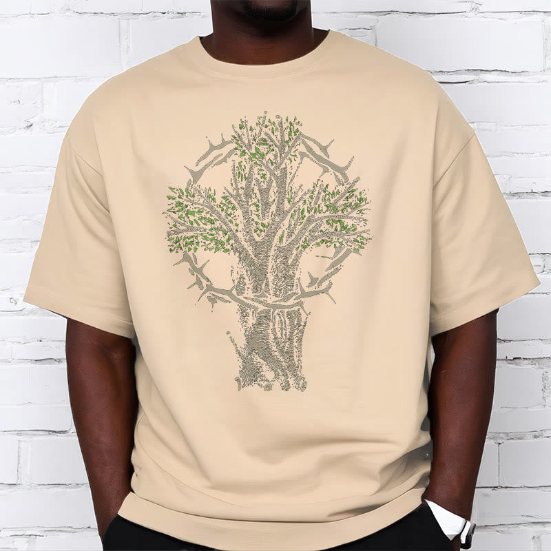 Christiandiscipleshop Modern Style Tree Of Life Short Sleeve Washed T-shirt