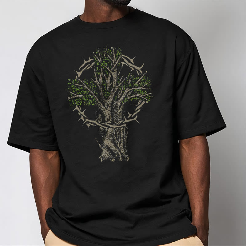 Christiandiscipleshop Modern Style Tree Of Life Short Sleeve Washed T-shirt