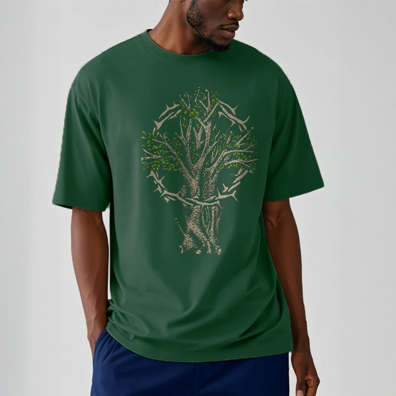 Christiandiscipleshop Modern Style Tree Of Life Short Sleeve Washed T-shirt