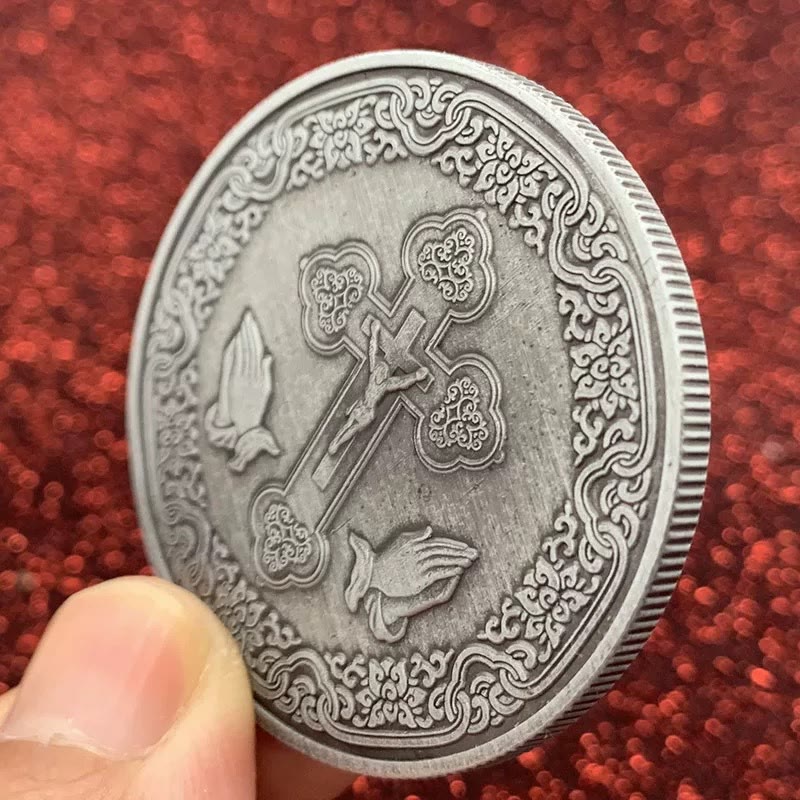Christiandiscipleshop Classic Style the Jesus Crown of Thorns Protection Strengthen Connection Coin