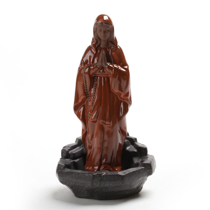 Christiandiscipleshop Classic Style Virgin Mary Jesus Incense Burner Desktop Decorations Ornament