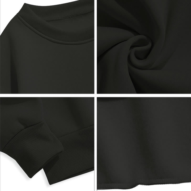 Christianartworkshop Klassisches Zitat-Sweatshirt im Stil von Fear God Faith Blessed, mit Fleece gefüttert, Polyester