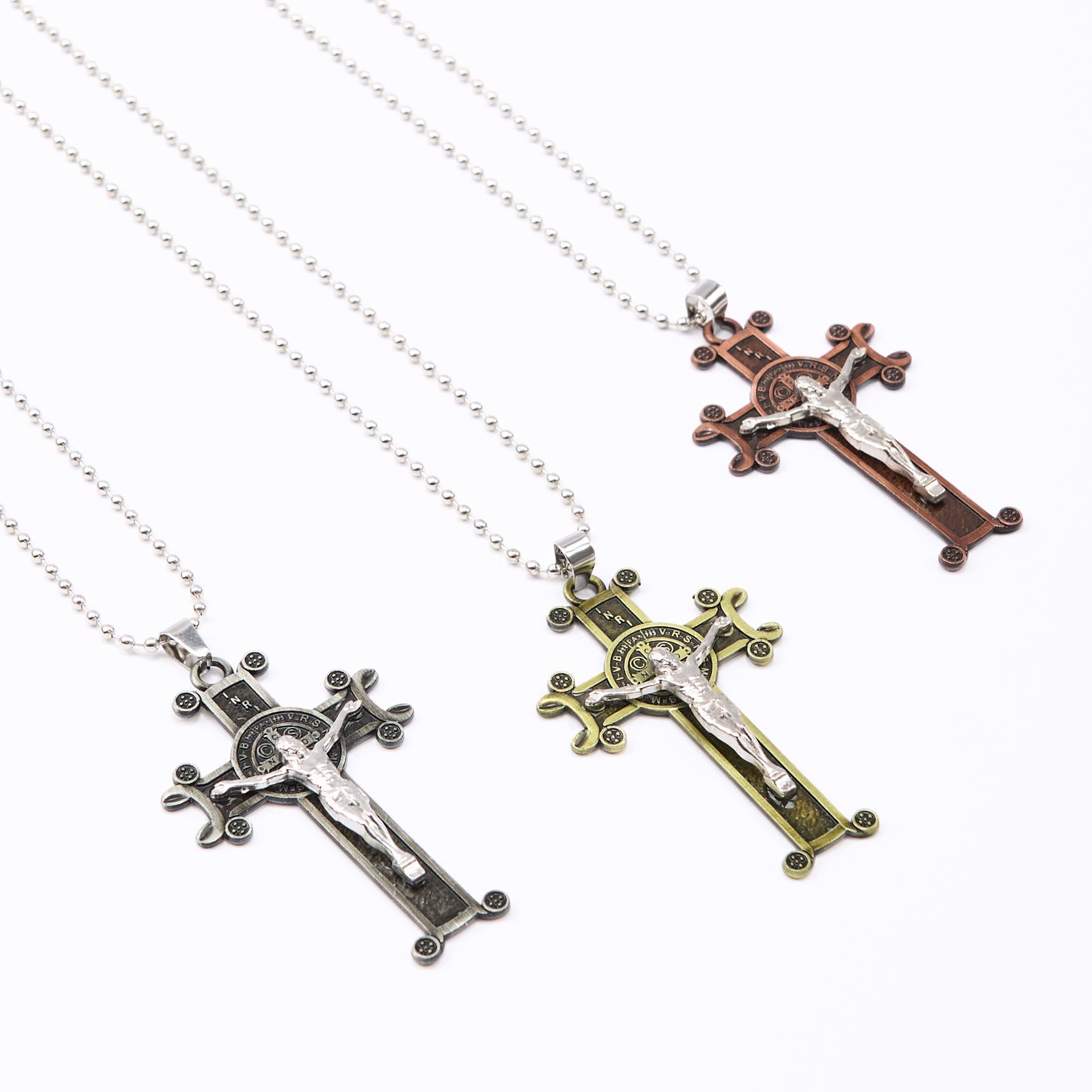Christiandiscipleshop Classic Style St. Benedict Cross Pendant Exquisite Protective Amulet Necklace