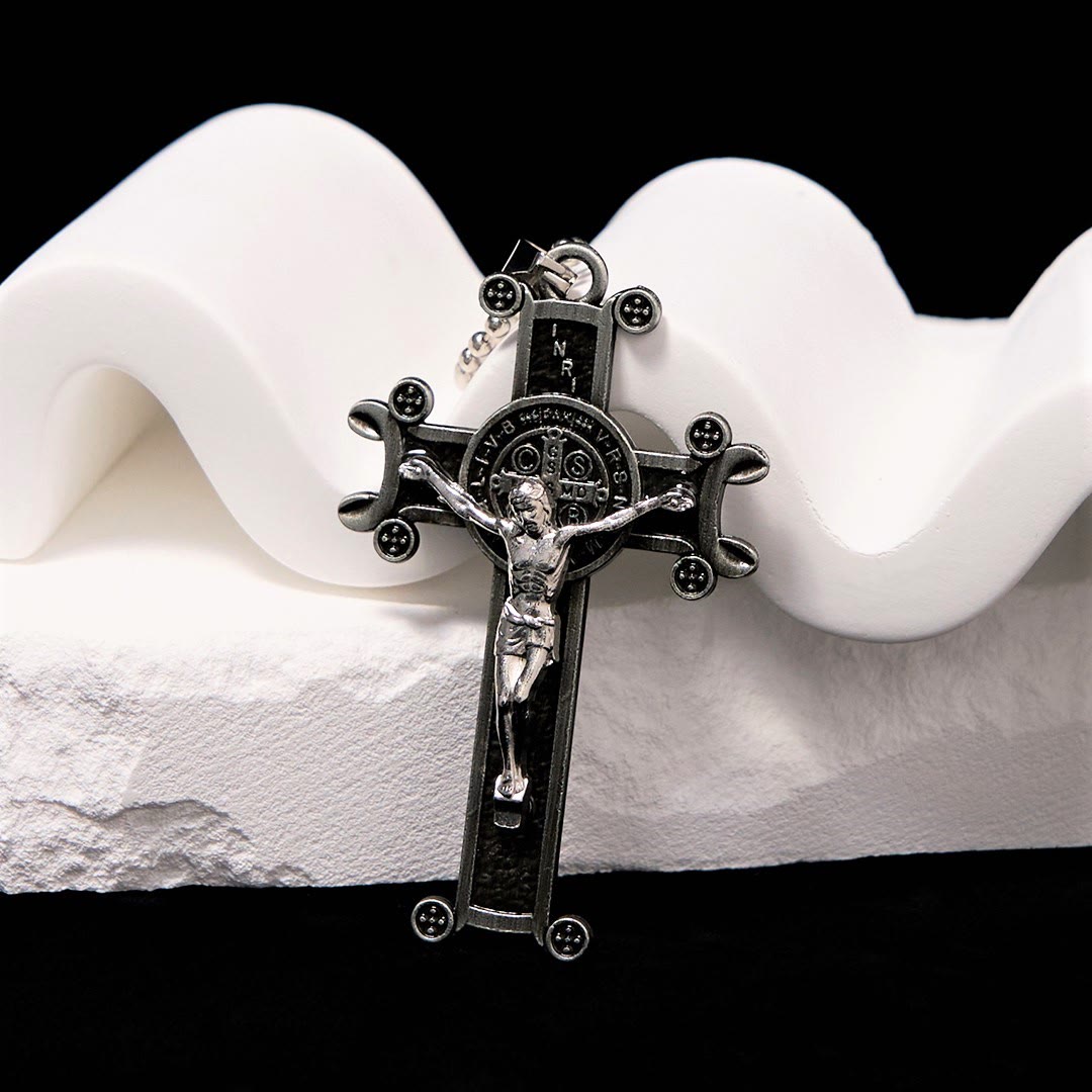 Christiandiscipleshop Classic Style St. Benedict Cross Pendant Exquisite Protective Amulet Necklace