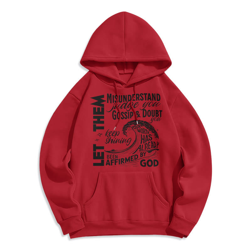 christiandiscipleshop Modern Style Affirmed By God Fleece Lined Polyester Hoodie