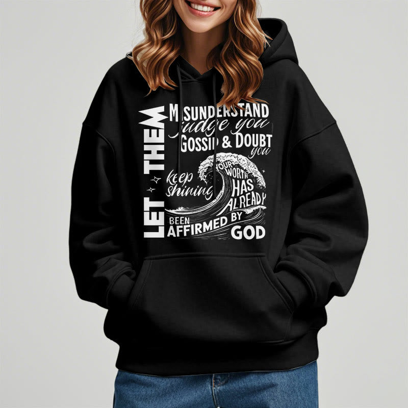 christiandiscipleshop Modern Style Affirmed By God Fleece Lined Polyester Hoodie