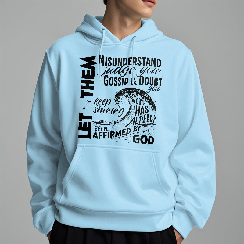 christiandiscipleshop Modern Style Affirmed By God Fleece Lined Polyester Hoodie