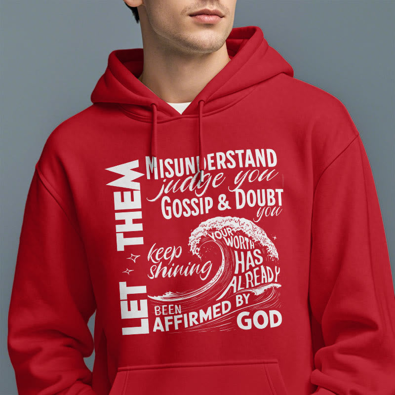 christiandiscipleshop Modern Style Affirmed By God Fleece Lined Polyester Hoodie