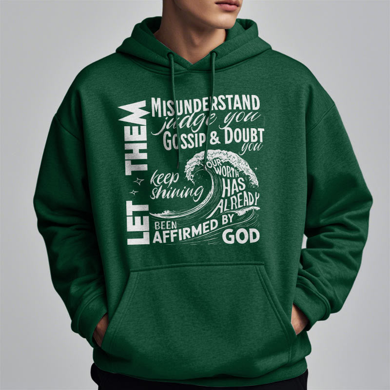 christiandiscipleshop Modern Style Affirmed By God Fleece Lined Polyester Hoodie