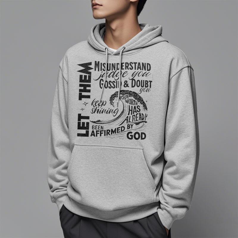christiandiscipleshop Modern Style Affirmed By God Fleece Lined Polyester Hoodie