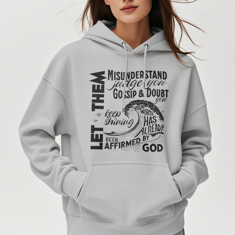 christiandiscipleshop Modern Style Affirmed By God Fleece Lined Polyester Hoodie