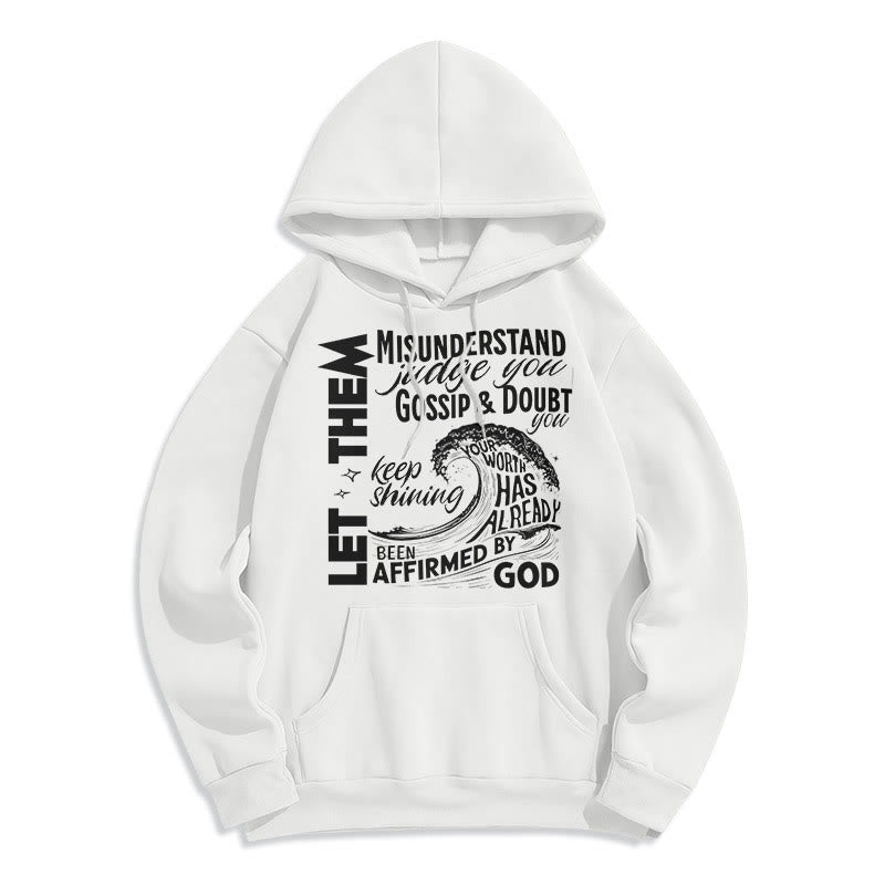 christiandiscipleshop Modern Style Affirmed By God Fleece Lined Polyester Hoodie