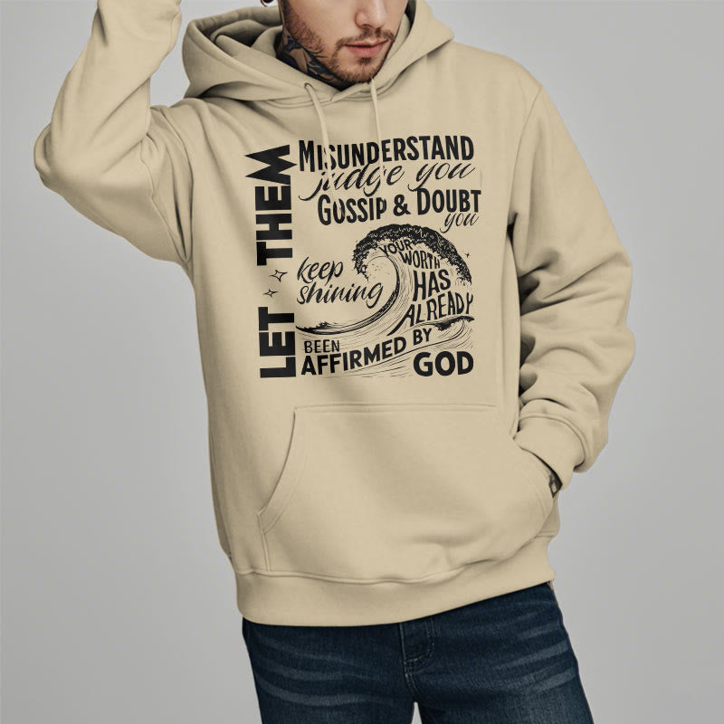 christiandiscipleshop Modern Style Affirmed By God Fleece Lined Polyester Hoodie