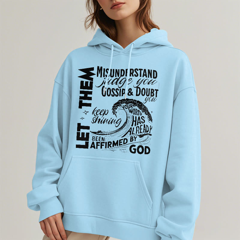 christiandiscipleshop Modern Style Affirmed By God Fleece Lined Polyester Hoodie