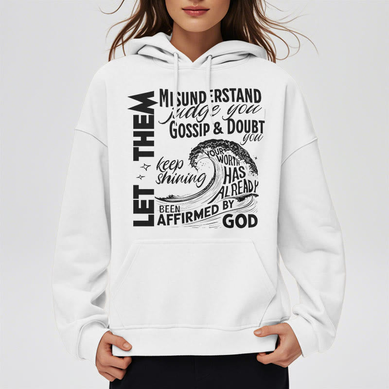 christiandiscipleshop Modern Style Affirmed By God Fleece Lined Polyester Hoodie