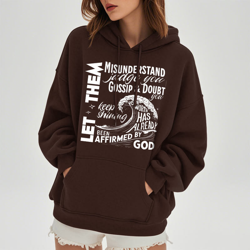 christiandiscipleshop Modern Style Affirmed By God Fleece Lined Polyester Hoodie
