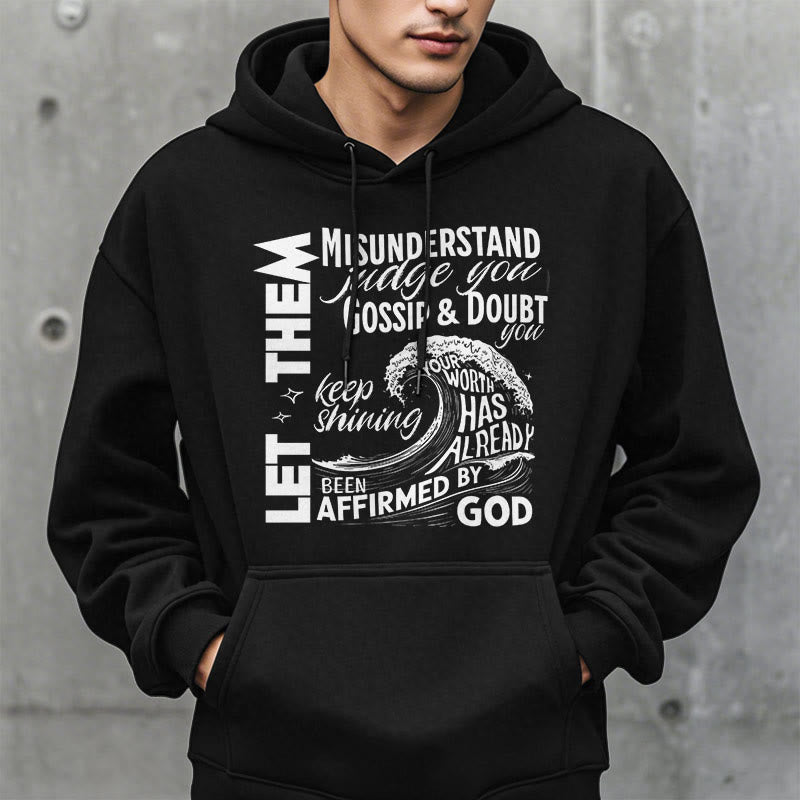 christiandiscipleshop Modern Style Affirmed By God Fleece Lined Polyester Hoodie