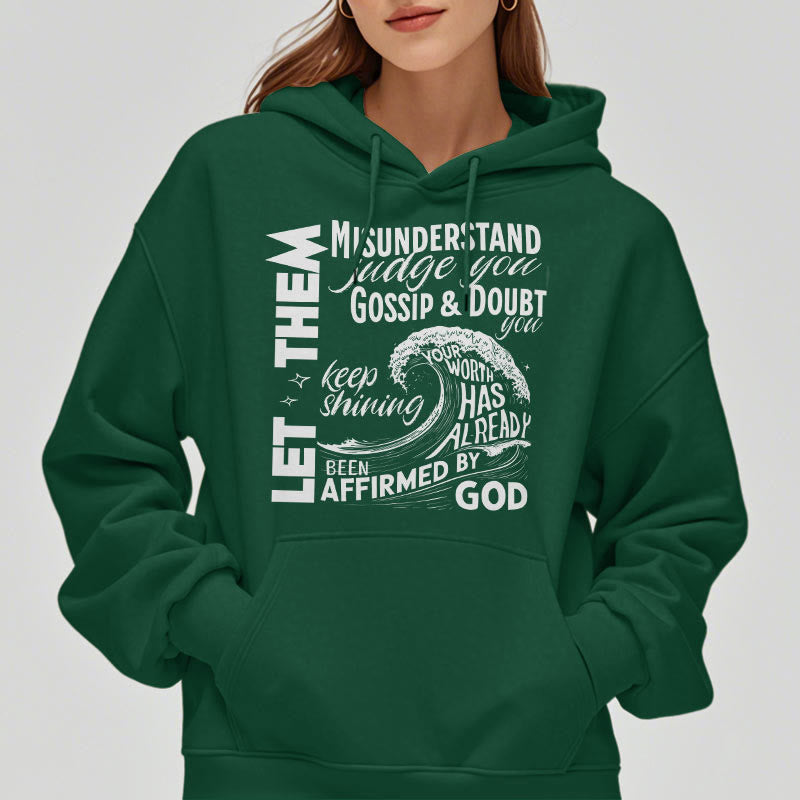 christiandiscipleshop Modern Style Affirmed By God Fleece Lined Polyester Hoodie