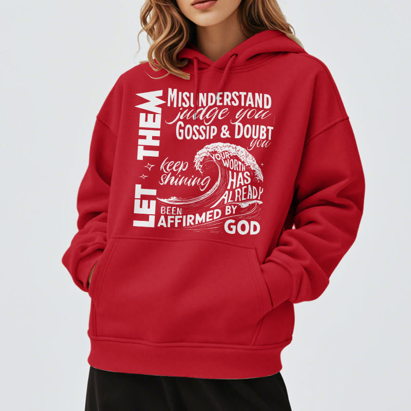 christiandiscipleshop Modern Style Affirmed By God Fleece Lined Polyester Hoodie
