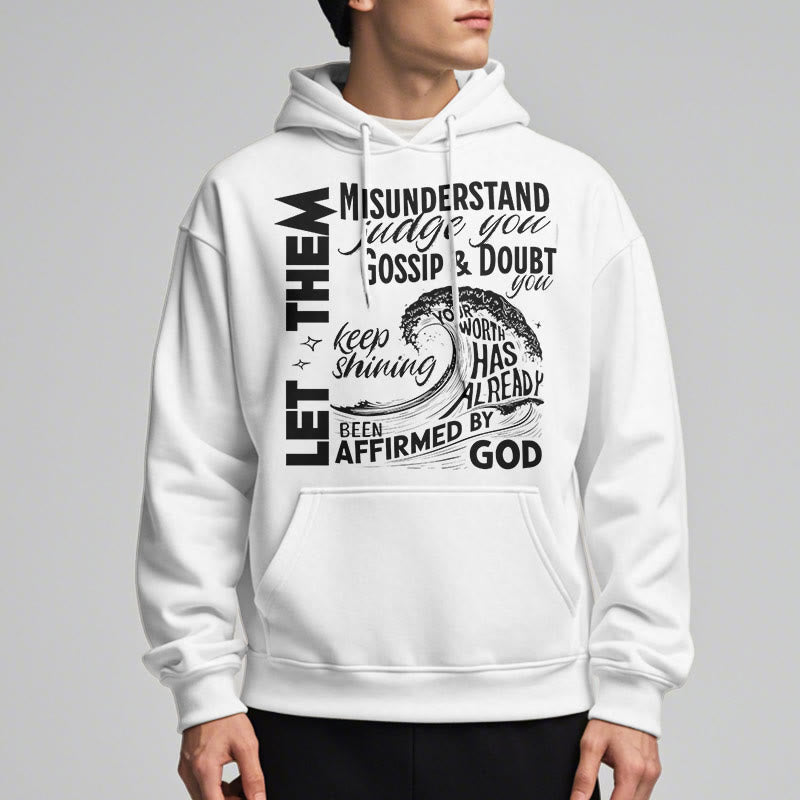 christiandiscipleshop Modern Style Affirmed By God Fleece Lined Polyester Hoodie