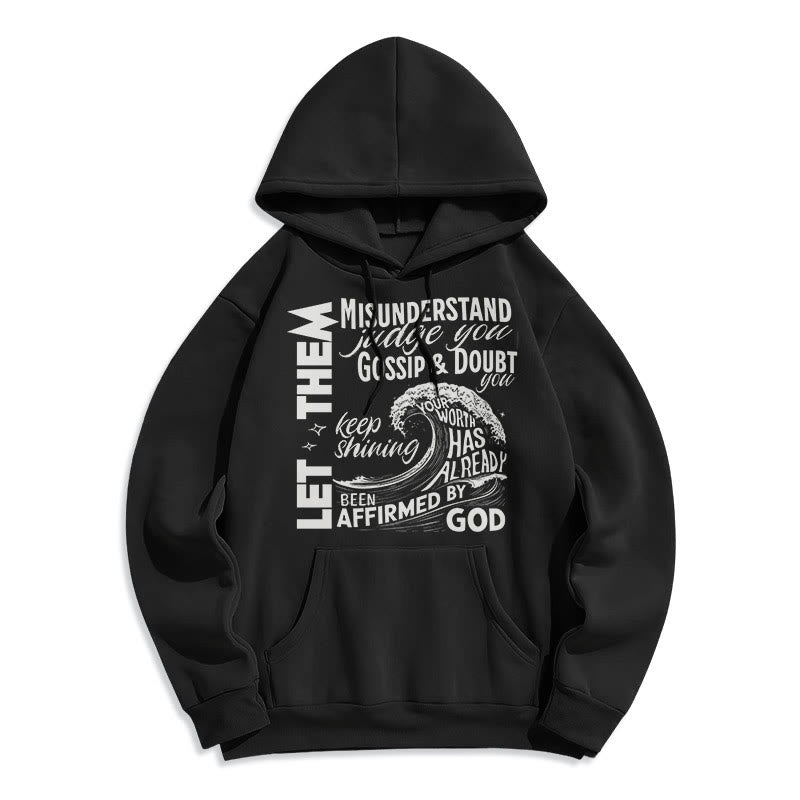 christiandiscipleshop Modern Style Affirmed By God Fleece Lined Polyester Hoodie