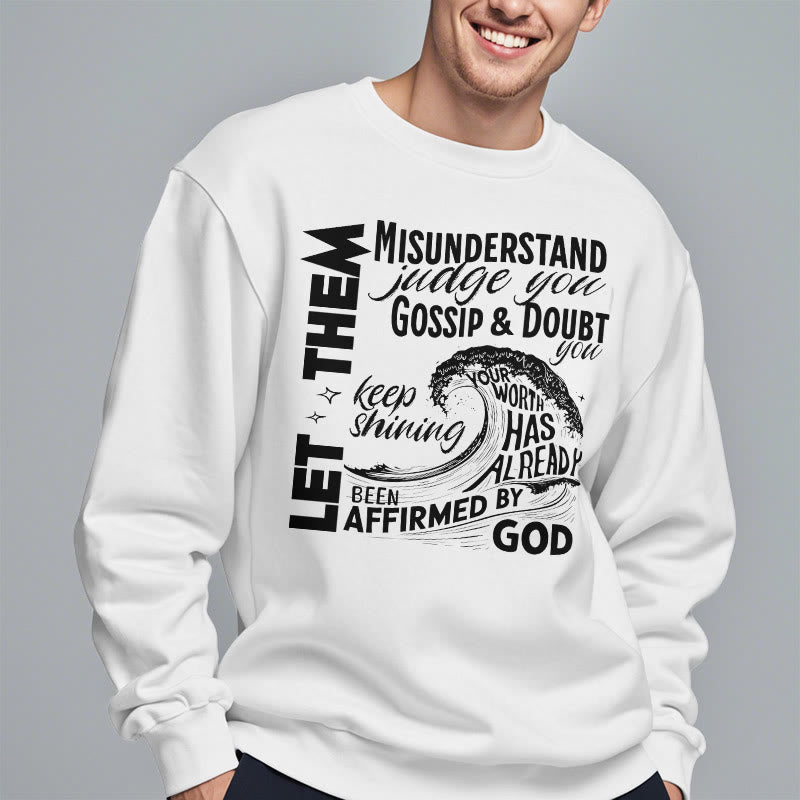 christiandiscipleshop Modern Style Affirmed By God Fleece Lined Polyester Sweatshirt
