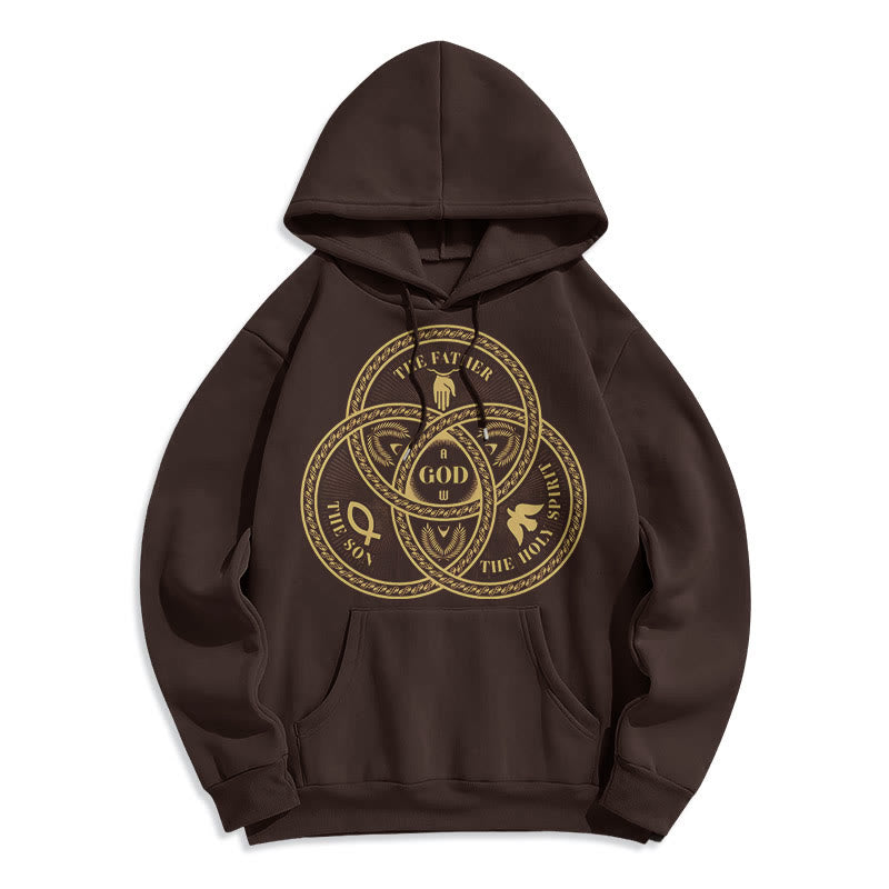 Christiandiscipleshop Classic Style Sacred Trinity Unity Fleece Lined Polyester Hoodie