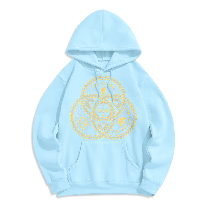 Christiandiscipleshop Classic Style Sacred Trinity Unity Fleece Lined Polyester Hoodie