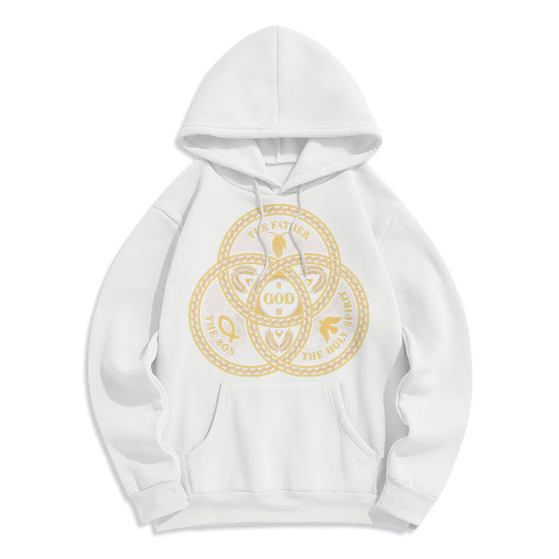 Christiandiscipleshop Classic Style Sacred Trinity Unity Fleece Lined Polyester Hoodie