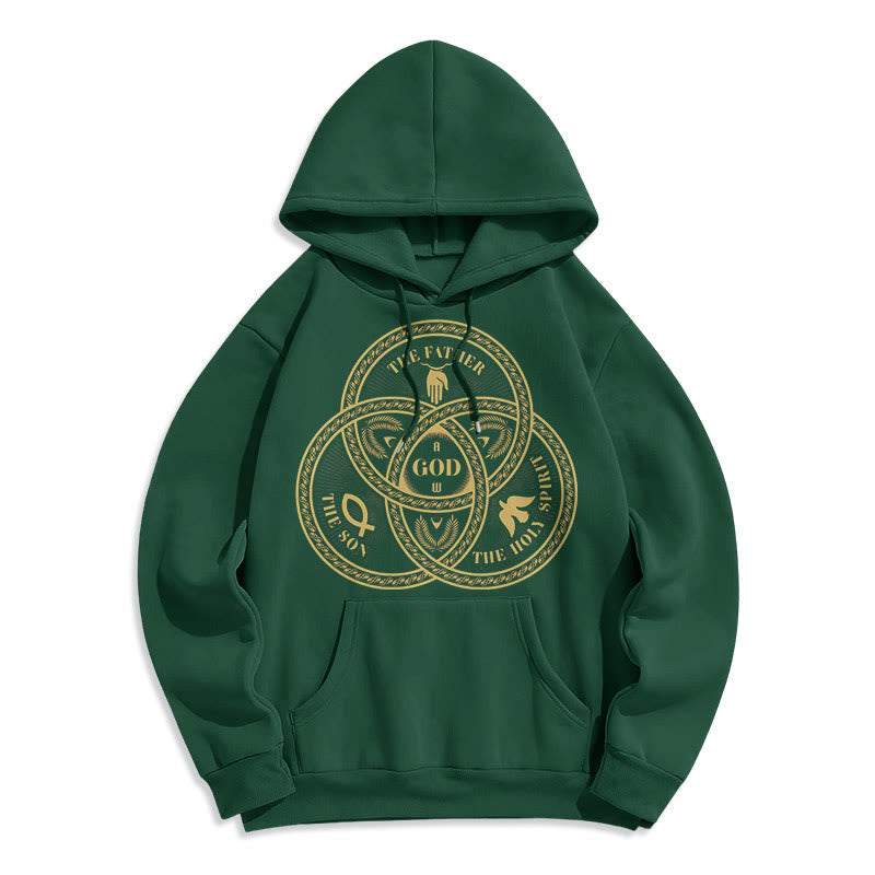 Christiandiscipleshop Classic Style Sacred Trinity Unity Fleece Lined Polyester Hoodie