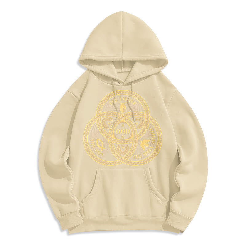 Christiandiscipleshop Classic Style Sacred Trinity Unity Fleece Lined Polyester Hoodie