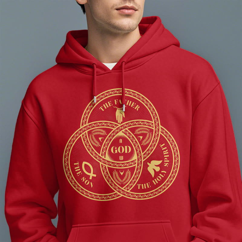 Christiandiscipleshop Classic Style Sacred Trinity Unity Fleece Lined Polyester Hoodie
