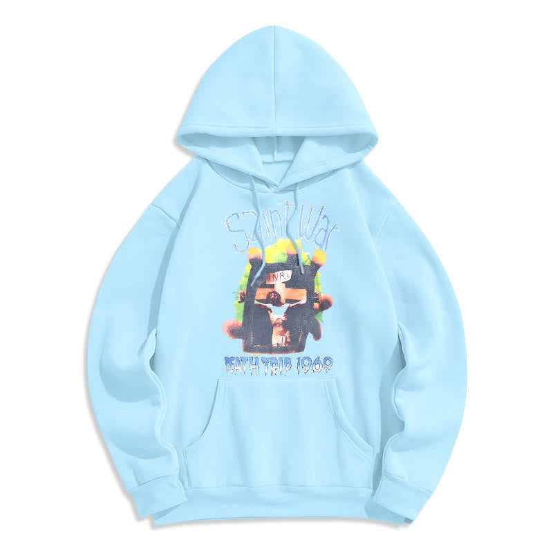 christiandiscipleshop Modern Colored Style Saint War Fleece Lined Polyester Hoodie