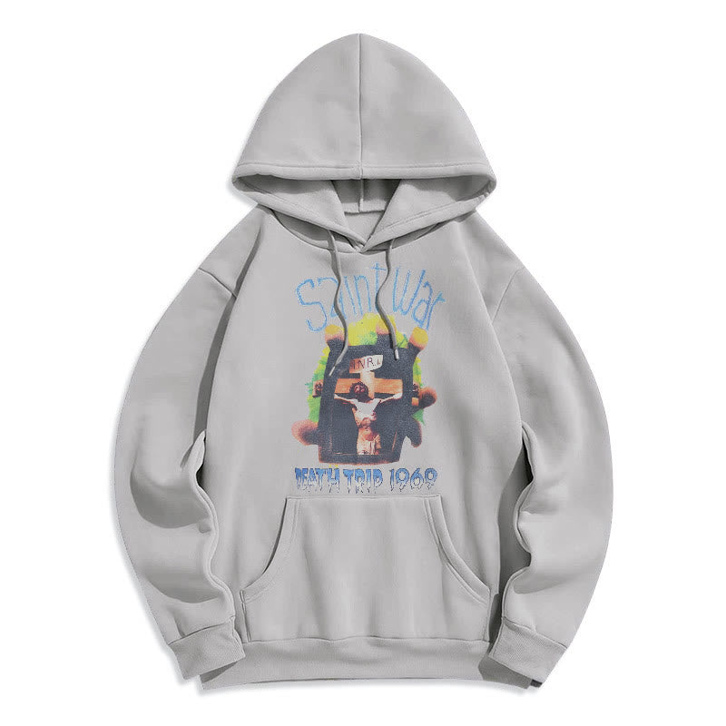 christiandiscipleshop Modern Colored Style Saint War Fleece Lined Polyester Hoodie