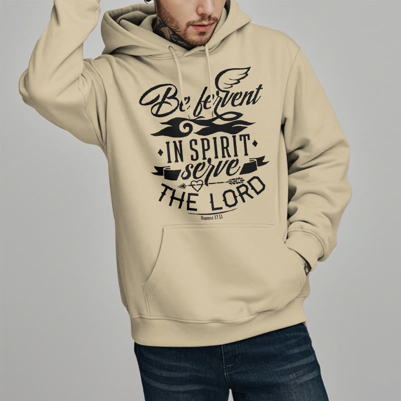 christiandiscipleshop Modern Style Be Fervent In Spirit Fleece Lined Polyester Hoodie