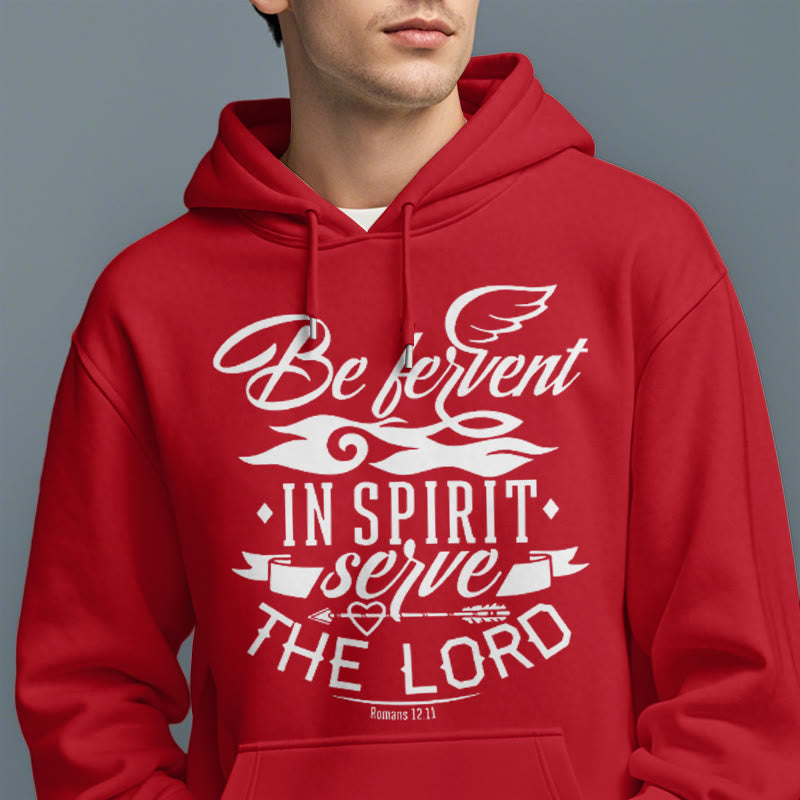 christiandiscipleshop Modern Style Be Fervent In Spirit Fleece Lined Polyester Hoodie