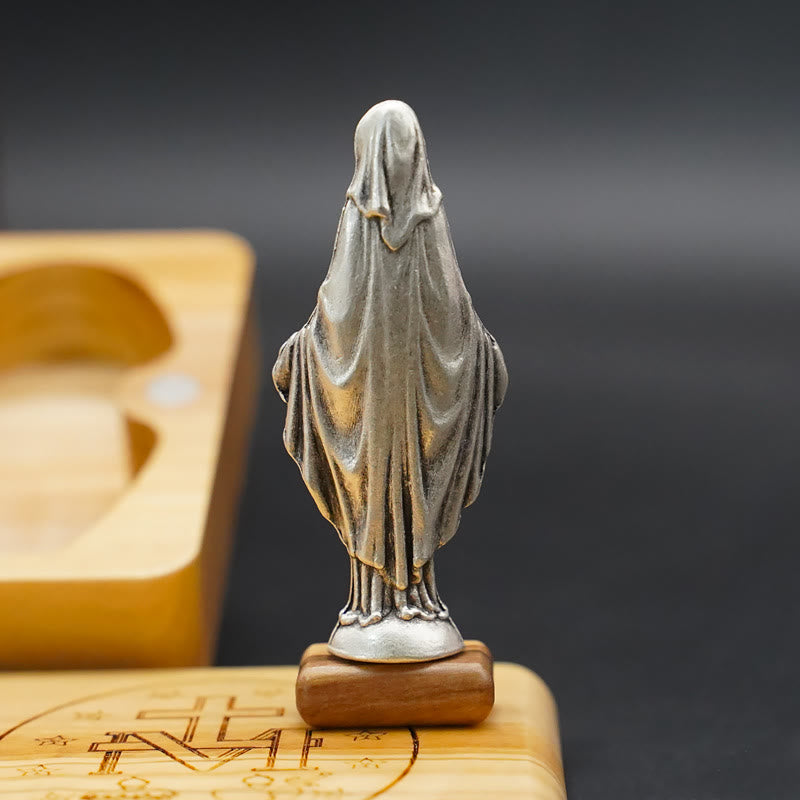 Christiandiscipleshop Classic Style Devotional Virgin Mary Olive Wood Rosary Set