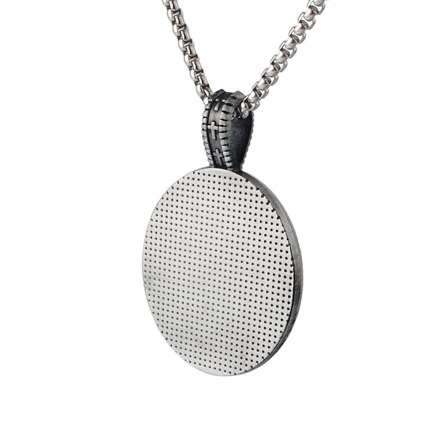Christiandiscipleshop Classic Style Crafted St. Christopher Protect Us Pendant Necklace