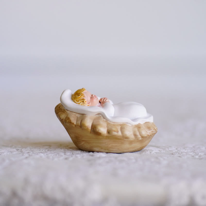 Christiandiscipleshop Classic Style Holy Night Nativity Scene Resin Figurine Desktop Ornaments Set