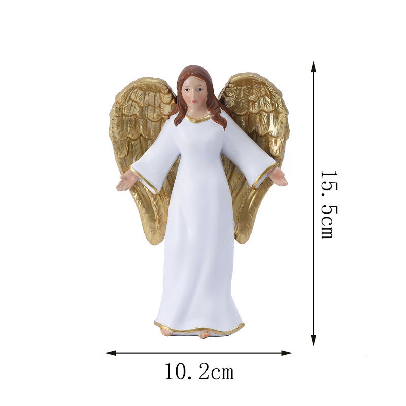 Christiandiscipleshop Classic Style Holy Night Nativity Scene Resin Figurine Desktop Ornaments Set