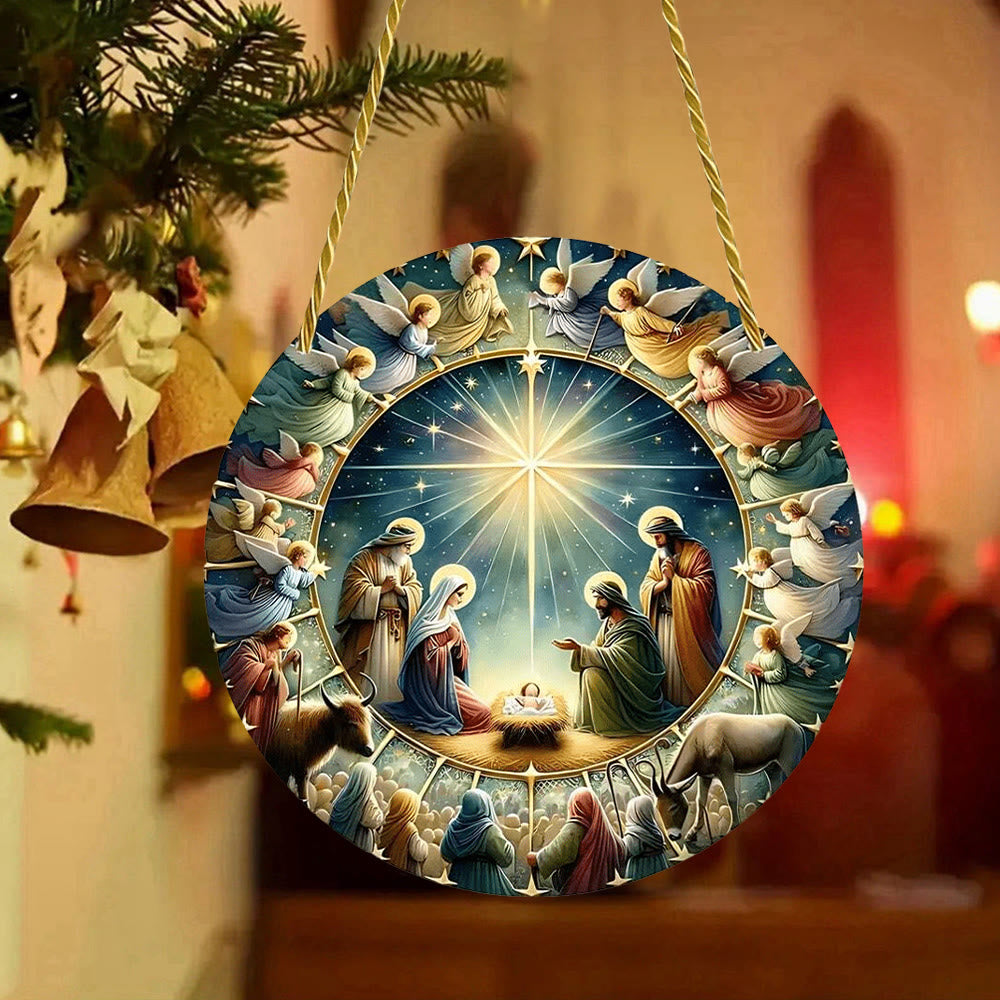 christiandiscipleshop Styles Angels Nativity Scene Colorful Hanging Ornaments A