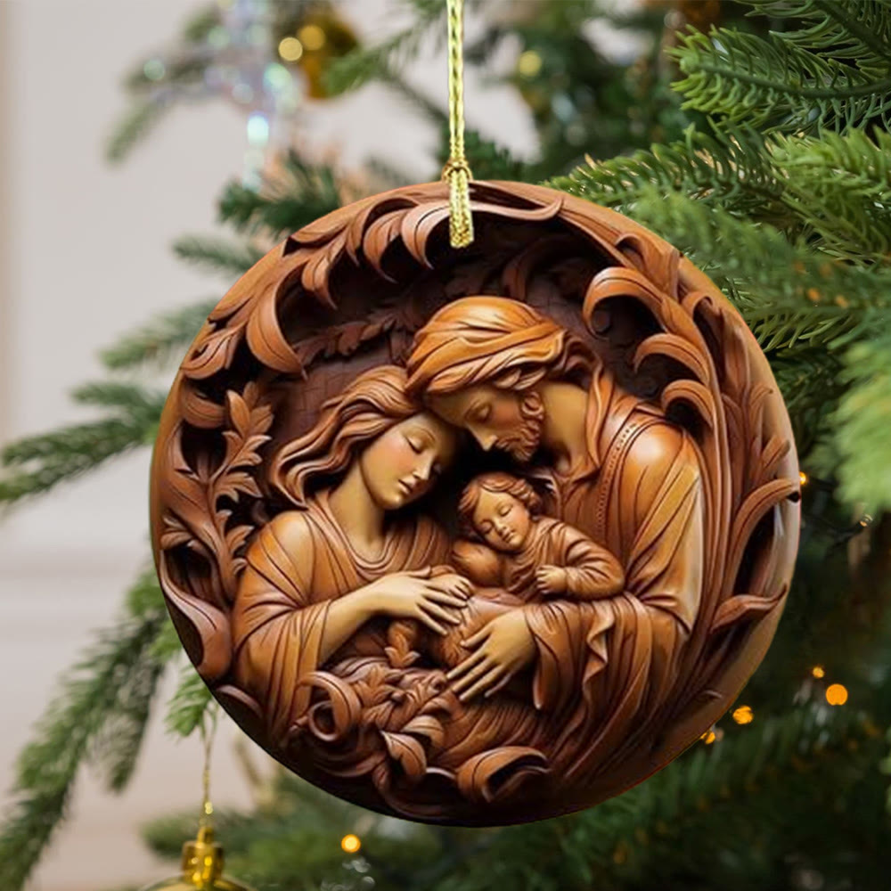 Christiandiscipleshop Retro Style Nativity Christmas Hanging Ornaments A