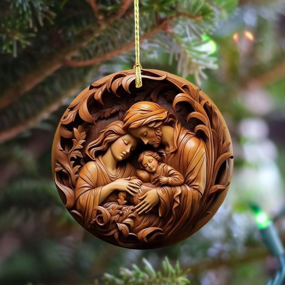 Christiandiscipleshop Retro Style Nativity Christmas Hanging Ornaments A