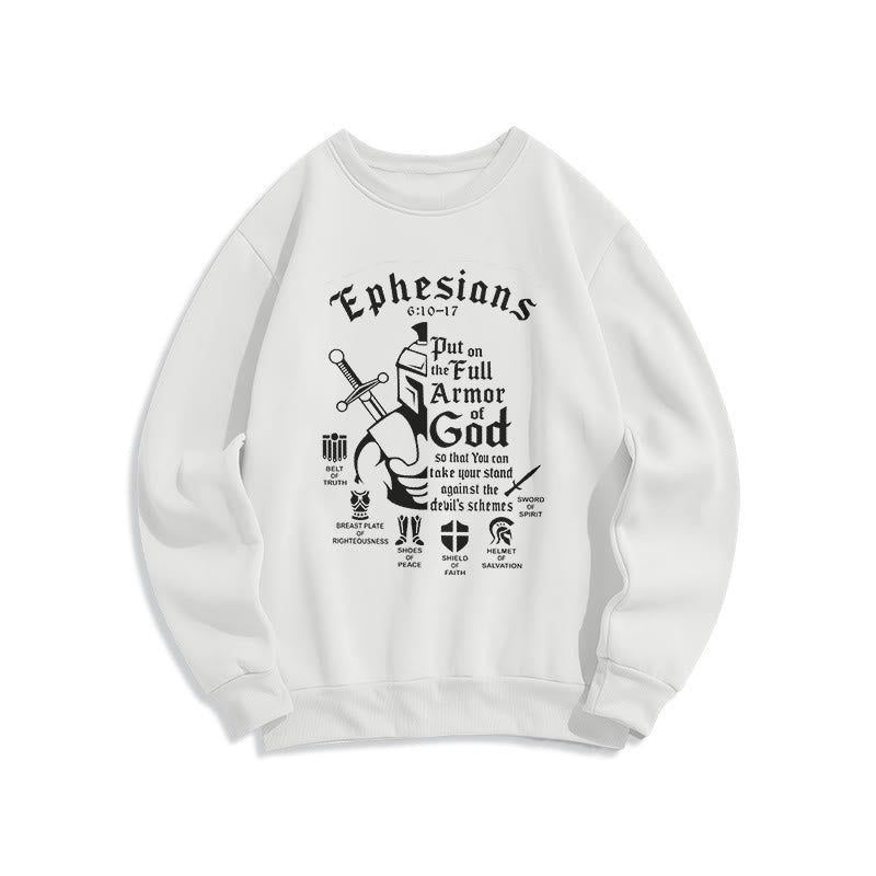 Christiandiscipleshop Quotation Style Full Armor of God Fleece Lined Polyester Sweatshirt