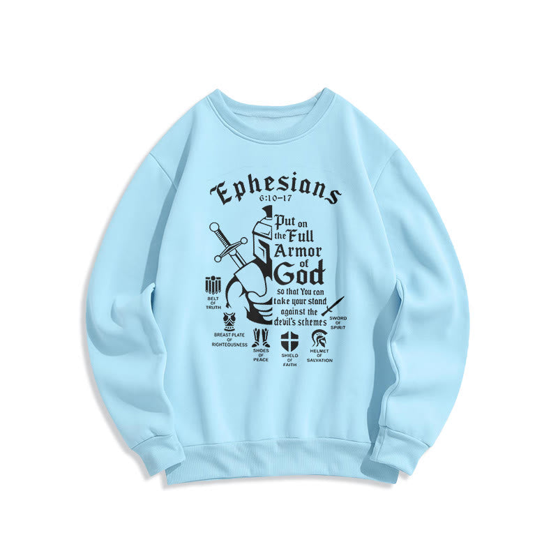Christiandiscipleshop Quotation Style Full Armor of God Fleece Lined Polyester Sweatshirt